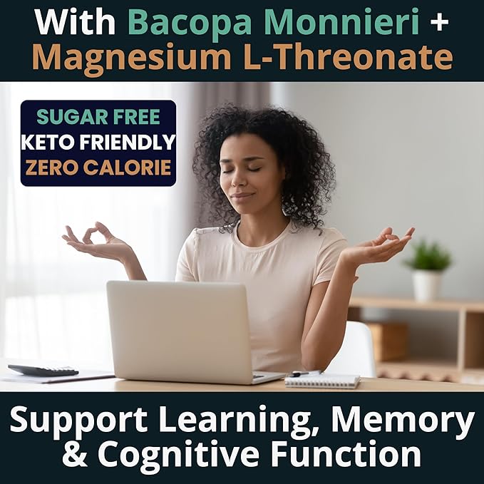 L-Tyrosine Bacopa Monnieri N-Acetyl-L-Tyrosine NALT Magnesium L-Threonate & Glycinate Methylated Vitamin B Complex Gummies, Caffeine Gum Supplement Pill Capsule Powder Tablet Tincture Alternative