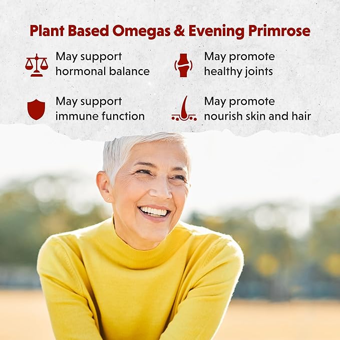Barlean's Essential Woman Supplement Capsules, Women's Flaxseed and Evening Primrose Oil for Hormone Balance, Omega 3 6 9 and GLA Acid, 120 Count