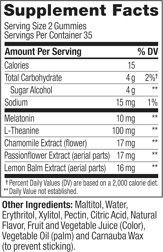 OLLY Max Strength Sleep Gummy, 10mg Melatonin, L-Theanine, Chamomile, Lemon Balm, Sugar Free, Vegetarian Sleep Aid, Strawberry - 50 Count