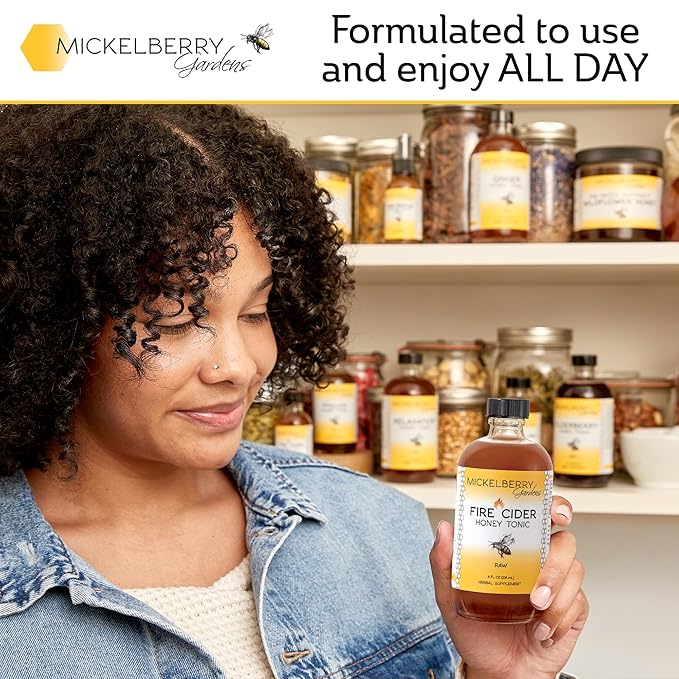 Fire Cider Apple Cider Vinegar Honey Tonic with Organic Turmeric Root, Ginger Root & Dandelion - Natural Digestive & Immune Support, 2 ounces (Pack of 2)