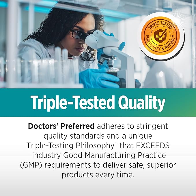 DOCTORS' PREFERRED Alpha GPC Supplement - Premium Formula. 600 MG/Serving, 60 Vegan Capsules, 30-Day Supply