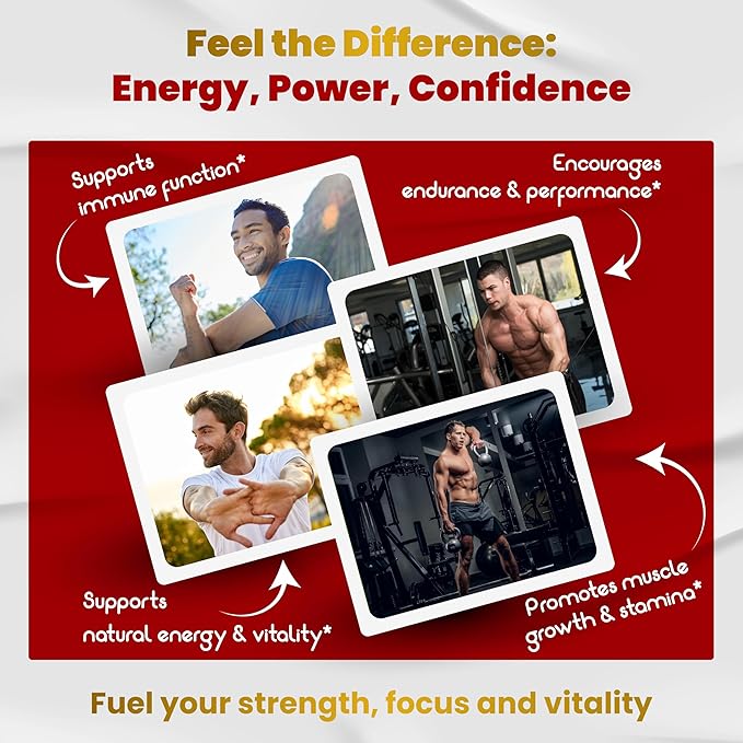 Horny Goat Weed 600 mg with Yohimbine, Tongkat Ali, Maca, Tribulus & Panax Ginseng ā 8-in-1 Strength & Vitality Support ā 180 Capsules ā Vegatot ā Gluten-Free, Lab Verified