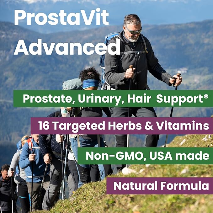 Prostavit Prostate Support Supplement for Men – Saw Palmetto 600mg, Pygeum Bark, Pumpkin Seed, Nettle & Zinc – Urinary Flow, Bladder Control, Reduce Nighttime Urination, Prostate & Hair Health 90 Caps