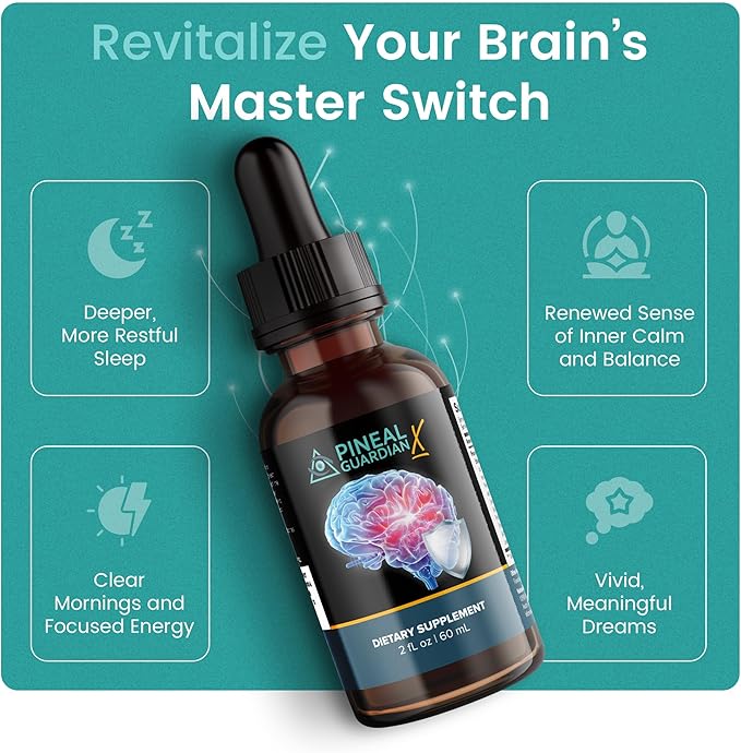 Pineal Guardian X - Rapid Pineal Gland Decalcification Drops for Cognitive Health Support - Brain Supplement to Keep Cognitive Function, Memory and Focus in Top Shape - Pack of 2