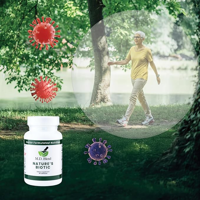 Nature’s Biotic - Expert Formulated Supplement - Immune Functions & System Wellness - Key Vitamins & Minerals - Powerful Berberine, Oregano, Garlic, Magnesium, Zinc - 90 Capsules (2 Pack)