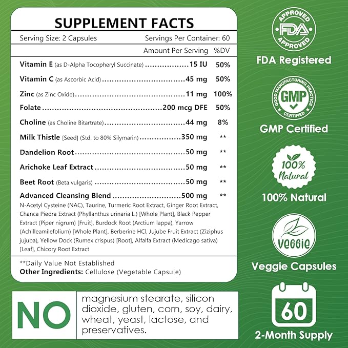 NATURE TARGET Milk Thistle Supplement for Liver Cleanse Detox & Repair, Support Supplement with 350mg of 30:1 Milk Thistle Extract Equivalent to 10500mg, 120 Veggie Capsules(60 Days Supply)