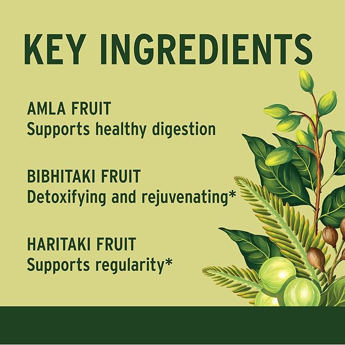 Banyan Botanicals Triphala Tablets - Organic Triphala with Amla, Haritaki & Bibhitaki – for Digestion, Elimination & Healthy Gut Microbiome* – 180 Tablets – Non-GMO Sustainably Sourced Vegan