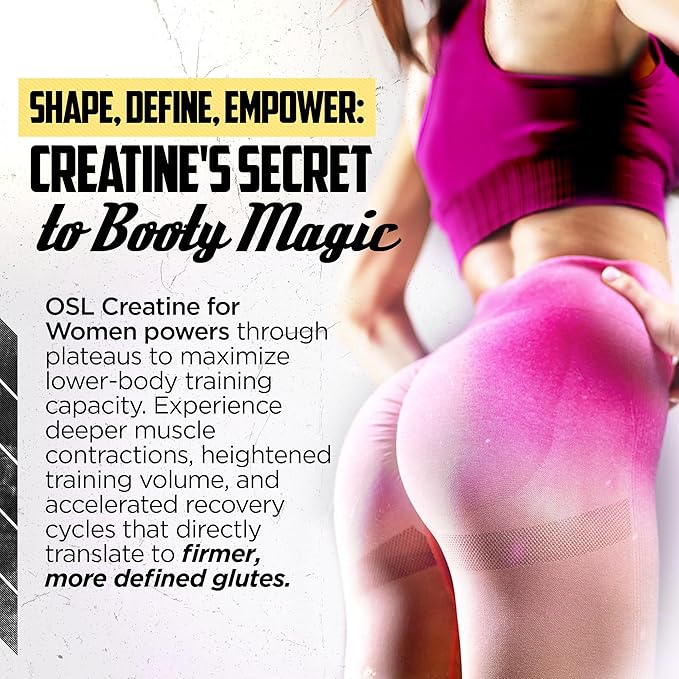 Old School Labs 5000mg Creatine Monohydrate Powder, Optimized Creatine for Women +2000mg Collagen +1g BCAA 2:1:1 Supports Lean Muscles & Recovery, Energy & Stamina - 30 Servings, Pink Lemonade