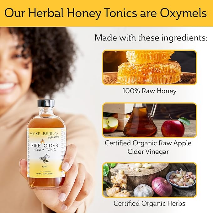Fire Cider Apple Cider Vinegar Honey Tonic with Organic Turmeric Root, Ginger Root & Dandelion - Natural Digestive & Immune Support, 2 ounces (Pack of 2)