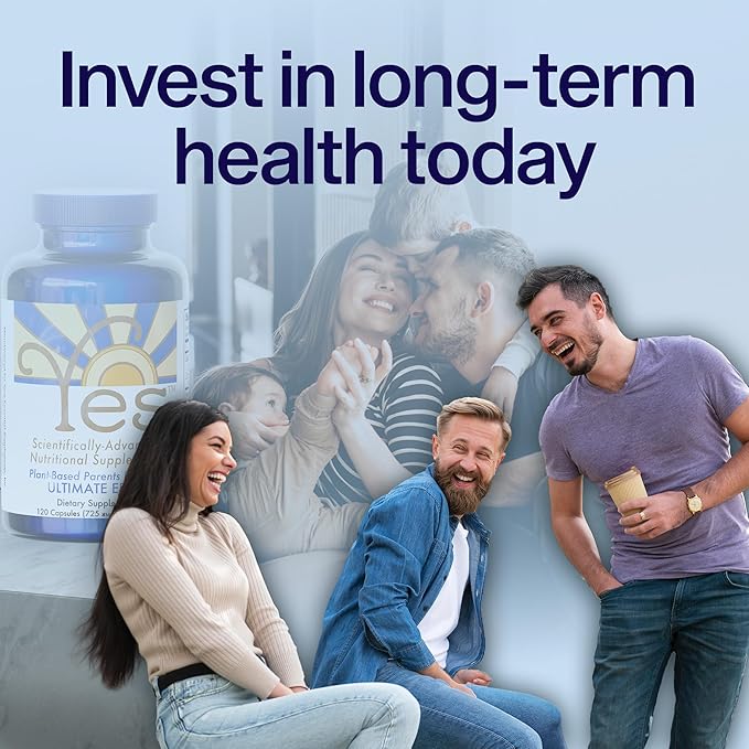 Plant Based Fish Oil Alternative YES Omega 3 & 6 Fatty Acid - Burpless - DHA, EPA, SDA - Cholesterol, Heart, Skin, Energy, Eyes, Immunity Support by YES (120 Gel caps)