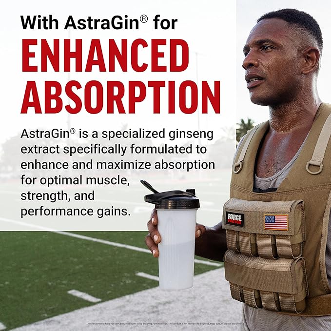 Force Factor Creatine HMB Powder, 5g Creatine Monohydrate + 3g myHMB for Muscle Growth, Strength, Energy & Recovery, with AstraGin for Enhanced Absorption, Unflavored, 30 Servings
