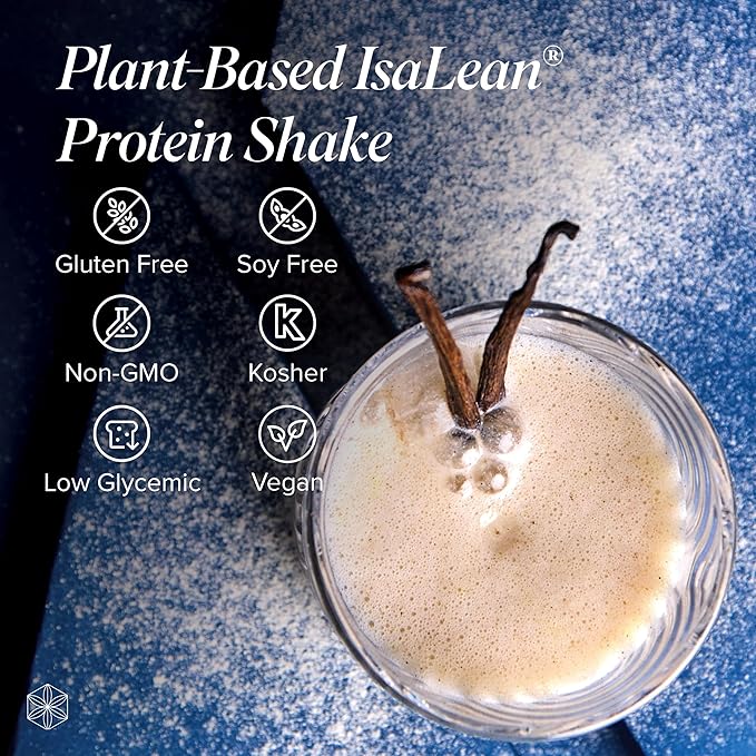 Isagenix Plant-Based IsaLean Protein Shake - Energy Powder with Whole-Food Sourced Vitamins - Supports Lean Muscle Growth & Healthy Metabolism - Gluten & Soy Free - Vanilla Chai, 27.2 oz (14 Servings)