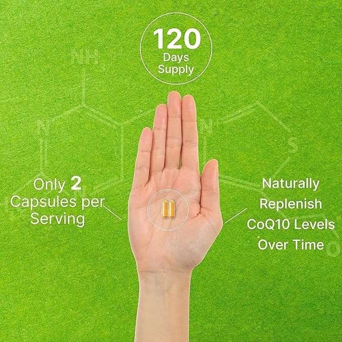 DEAL SUPPLEMENT CoQ10 200mg with PQQ 200mcg, 240 Veggie Capsules | Bioavailable Coenzyme Q10 Complex | Supports Heart, Energy & Brain Health | Antioxidant Support | Non-GMO