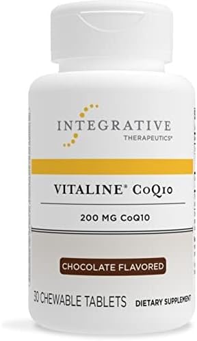 Integrative Therapeutics - Vitaline CoQ10 (200mg) - Supports Heart & Brain Health* - Chocolate Flavored - 30 Chewable Wafers