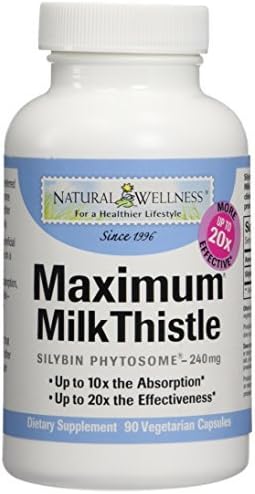 Natural Wellness Maximum Milk Thistle - 720mg Daily Dose (3x 240mg Capsules) - Potent Liver Detox & Repair Supplement, Non-GMO, Gluten-Free, Vegan - Advanced Fatty Liver & Enzyme Health