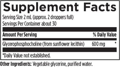 Designs for Sport GPC Liquid - Supports Choline Status & Brain Health* - L-Alpha-Glycerylphosphorylcholine - NSF Certified for Sport - 59 mL (2 fl oz), 30 Servings