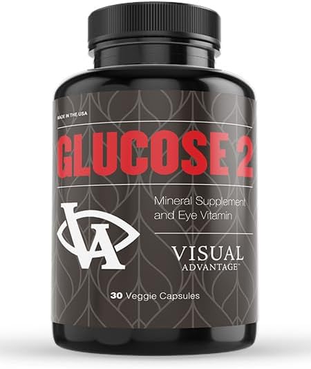 Glucose II Eye Supplement - 1 Month Supply - AREDS 2 Formula with Vitamin D, C, E - Lutein & Zeaxanthin - Antioxidant Blend for Adults 50+