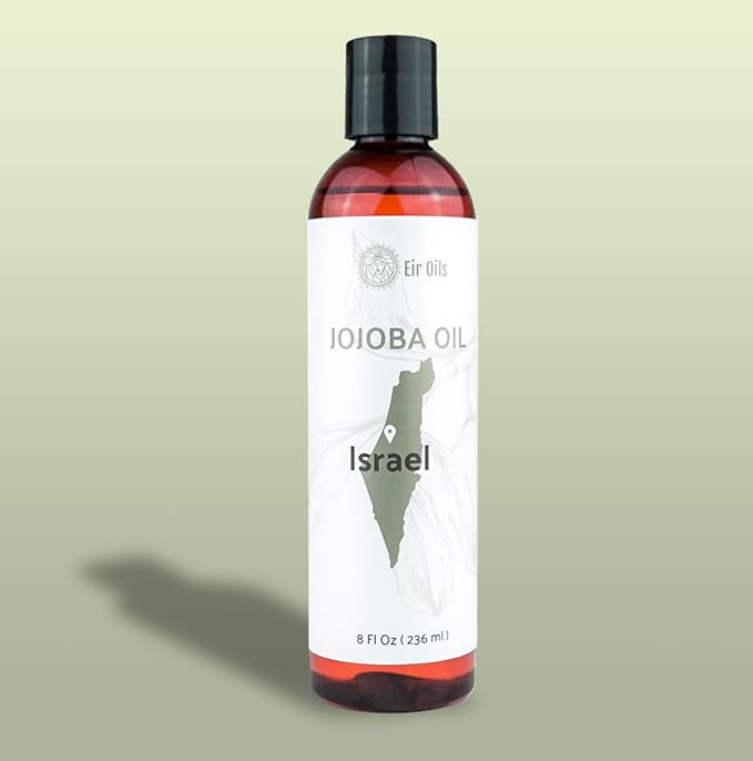 Jojoba Oil - Direct from EIR Oils' Farm in Israel - 100% Pure Carrier Oil for Hair, Face, and Skin - Hand-Picked, Cold-Pressed Carrier Oil (16oz)