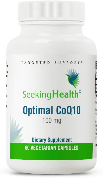 Seeking Health Optimal CoQ10, 100 mg Coenzyme Q10 Supplement, Antioxidant, Supports Energy Production and Heart Health, Vegetarian (60 Capsules)*