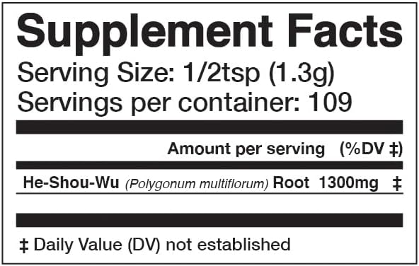 Anima Mundi Apothecary Healthy Hair Vitamins - Adaptogenic He Shou Wu - Fo Ti Root Hair Supplements for Women and Men - Also Supports Liver, Immune & GI Function (5oz / 142g)