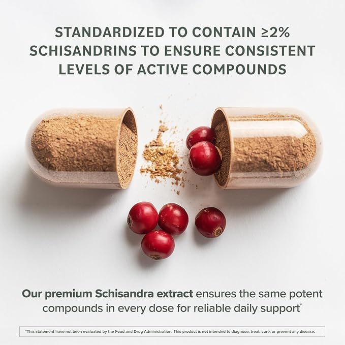 Prominent Nutrition Schisandra Berry Extract, Clinically Researched 500 mg Dose for Stress Management Support, Standardized to Schisandrins, Pure Schisandra Chinensis Fruit Extract, 60 Capsules