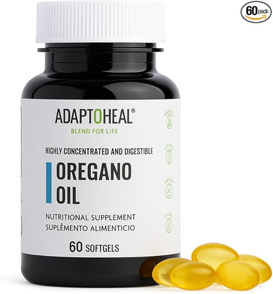 Oil of Oregano, 60 Softgel – Immune and Intestinal Support Supplement for Healthy Digestive – Formulated with Extra Virgin Olive Oil – Plant Based, Vegan and Non-GMO