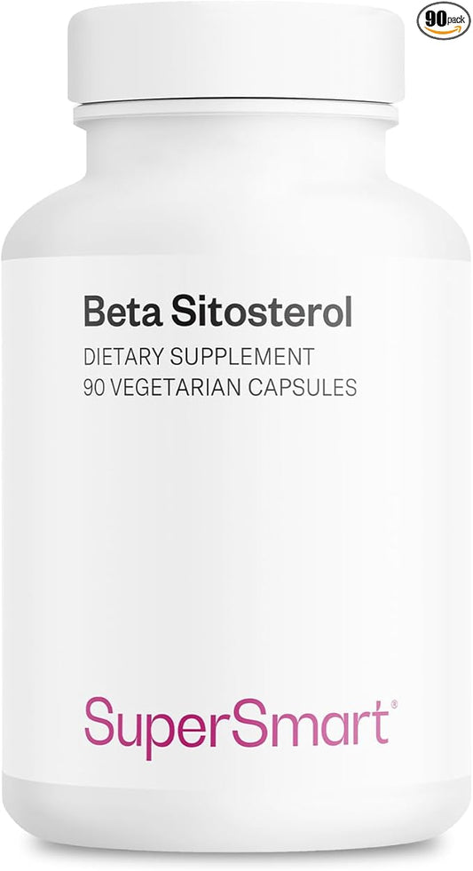 Supersmart - Beta-Sitosterol 180 mg Per Day (VegaPure ®) - Prostate & Urinary Health - Reduce Need to Urinate Frequently | Non-GMO & Gluten Free - 90 Vegetarian Capsules