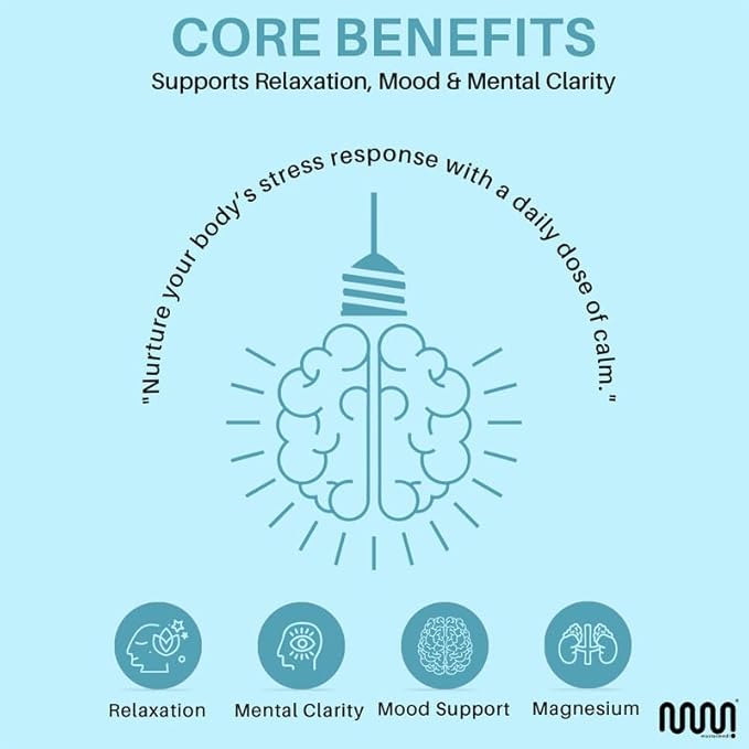 mastermedi Cortisol Supplements for Women and Men Support with Magnesium, Ashwagandha, Lion’s Mane & GABA – Adaptogenic Stress Relief & Mood Support – Non-GMO, No Fillers, Gluten-Free