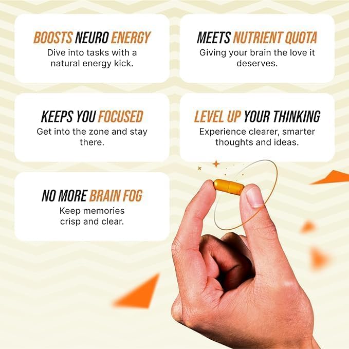 Nootropic Premium Brain Booster - Brain Supplement for Memory + Focus + Natural Energy - Caffeinated, Phosphatidylserine, Vitamins B6 B12-5ct Capsules - Travel Pack
