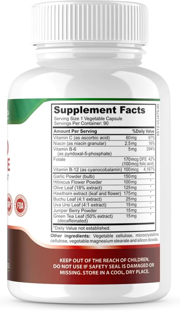 Blood Pressure Supplement 90 Vegan Capsules