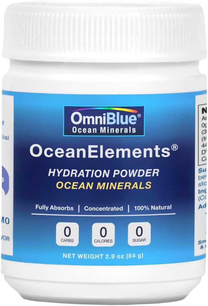 Trace Ocean Minerals & Hydration Powder - Magnesium, Boron, Selenium - 70+ Natural Minerals for Replenishment, Sleep and Overall Health- Keto, Vegan & Paleo Diet Support (60 Servings)