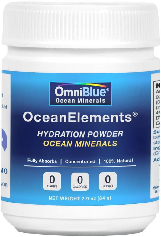 Trace Ocean Minerals & Hydration Powder - Magnesium, Boron, Selenium - 70+ Natural Minerals for Replenishment, Sleep and Overall Health- Keto, Vegan & Paleo Diet Support (60 Servings)