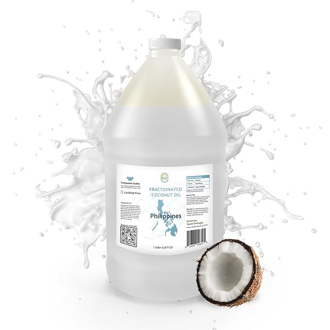 Fractionated Coconut Oil - Sourced Directly from our Farm Partner in the Philippines - Carrier Oil for Diluting Essential Oils, Body, Hair, and Skin Moisturizer - (4Gallons)