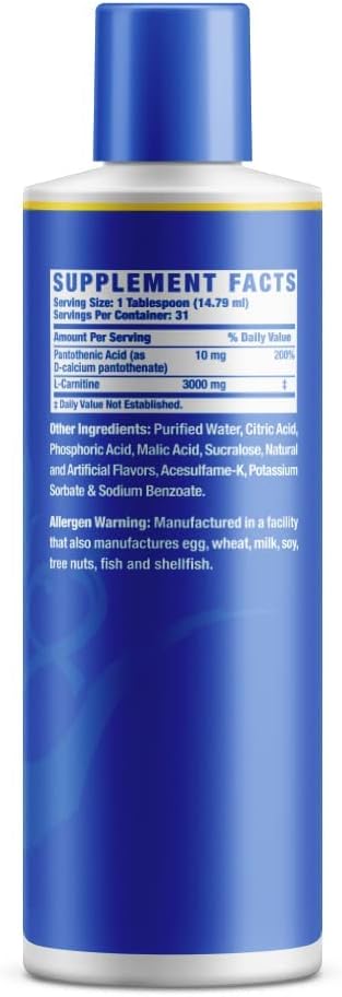 Ronnie Coleman Signature Series L-Carnitine XS 3000 Liquid, Amino Acids Metabolism and Lean Muscle Strength Support, Stimulant Free, Sugar Free, Zero Carbs, Strawberry Kiwi, 16 Oz