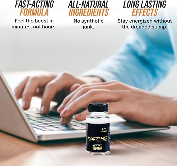 Nootropic Premium Brain Booster - Brain Supplement for Memory + Focus + Natural Energy - Caffeinated, Phosphatidylserine, Vitamins B6 B12-5ct Capsules - Travel Pack