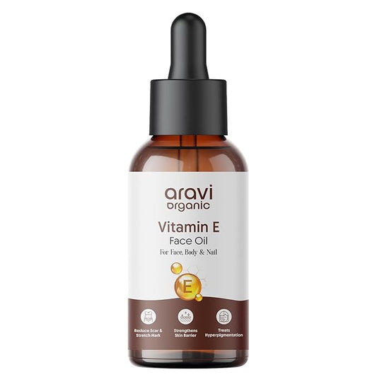 Vitamin E Oil For Face - 30 ml | Best Oil For Face, Body and Nail From Veg Vitamin E Source | Nourish Your Face and Repair Damaged Skin Naturally.