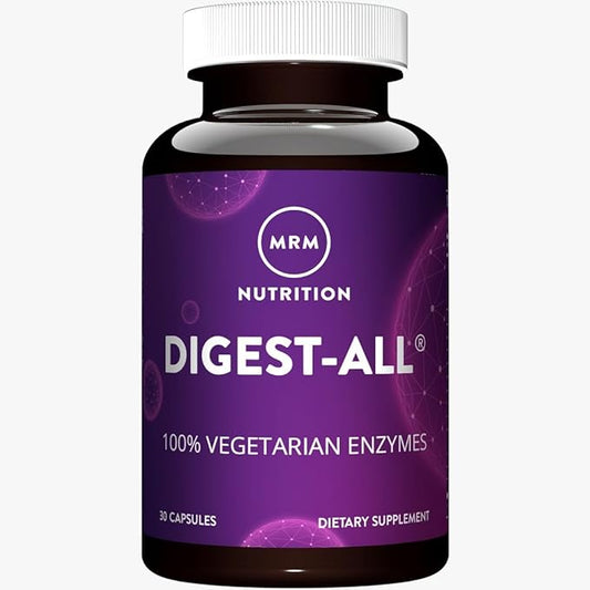 MRM Nutrition Digest-All ® | Digestive Enzymes | Improved digestion and absorption | Lactase + Amylase + Lipase | May help with bloating and gas | 100% Vegetarian | Gluten-Free | 15 servings