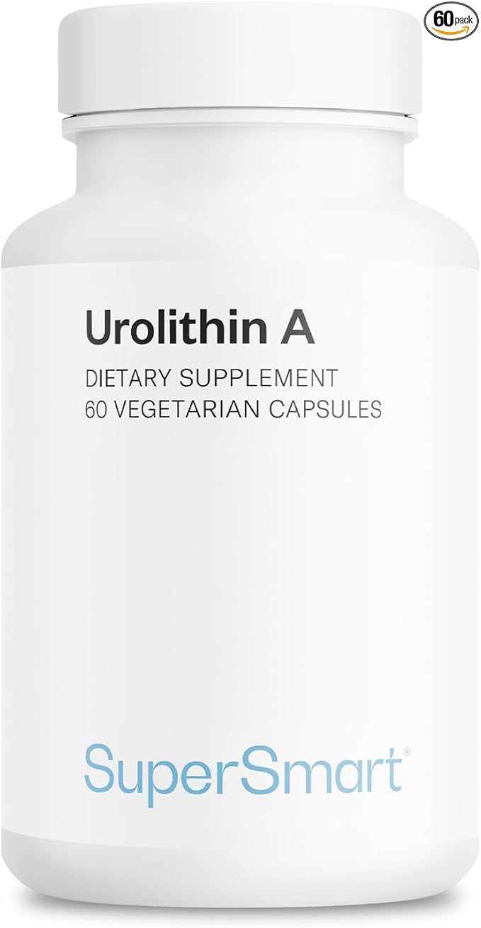 Supersmart Urolithin A - Advanced Mitochondrial & Cellular Renewal Supplement - Pomegranate Extract | Non-GMO & Gluten-Free - 60 Vegetarian Capsules