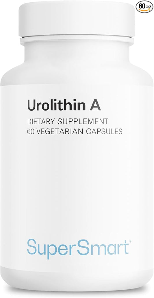 Supersmart Urolithin A - Advanced Mitochondrial & Cellular Renewal Supplement - Pomegranate Extract | Non-GMO & Gluten-Free - 60 Vegetarian Capsules