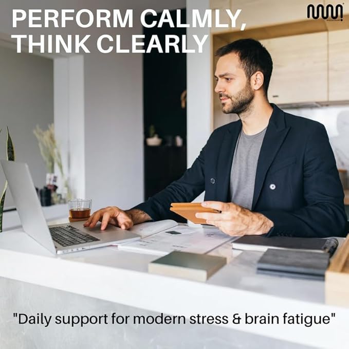 mastermedi Cortisol Supplements for Women and Men Support with Magnesium, Ashwagandha, Lion’s Mane & GABA – Adaptogenic Stress Relief & Mood Support – Non-GMO, No Fillers, Gluten-Free