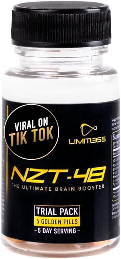 Nootropic Premium Brain Booster - Brain Supplement for Memory + Focus + Natural Energy - Caffeinated, Phosphatidylserine, Vitamins B6 B12-5ct Capsules - Travel Pack