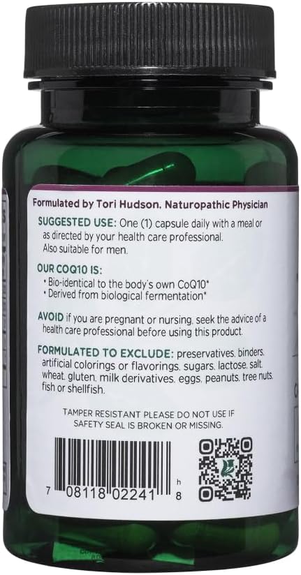 Vitanica, Coq10 Extra, Natural CoQ10, 100mg, Non-GMO, Vegan, 60 Capsules