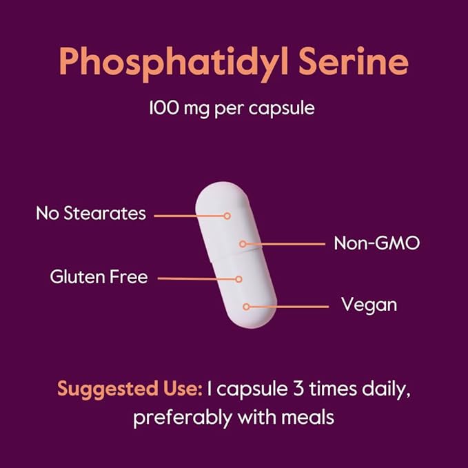 BESTVITE Phosphatidylserine 100mg per Capsule (240 Vegetarian Capsules) (120x2) with Sharp-PS® Green - Patented and Clinically Tested - Stearate Free - Soy Free - Gluten Free - Vegan - Non GMO