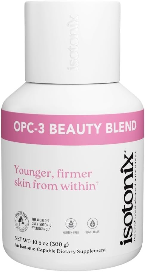 Isotonix OPC-3® Beauty Blend: Collagen, Antioxidants, Grape Seed, Red Wine, Pine Bark, Hyaluronic Acid – Supports Healthy Skin, Hair & Nails – Isotonic Drink Mix for Maximum Absorption