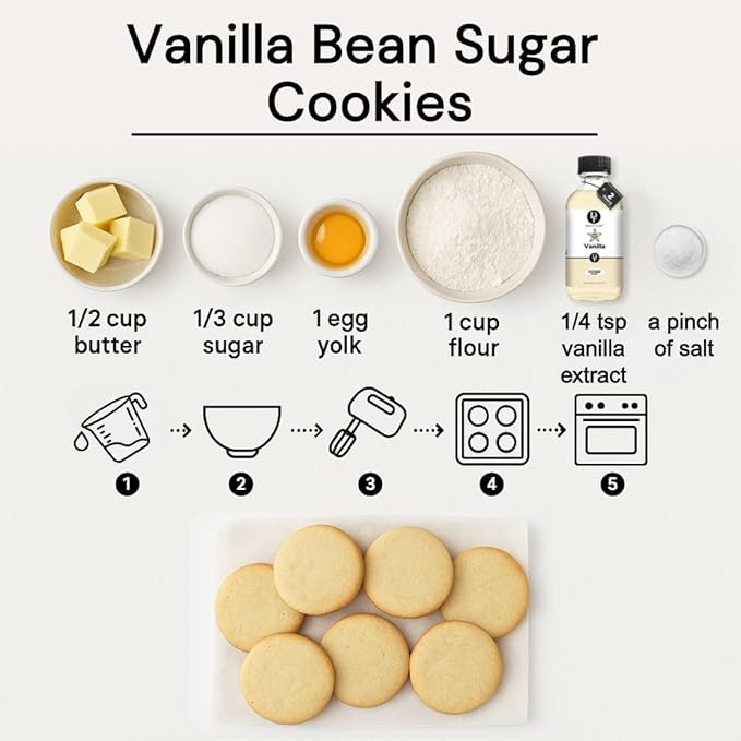 Dolce Flav Vanilla Extract 8 oz – Kosher, Sugar-Free, Concentrated Vanilla Flavoring for Baking, Cookies & Desserts, Includes Measured Dropper