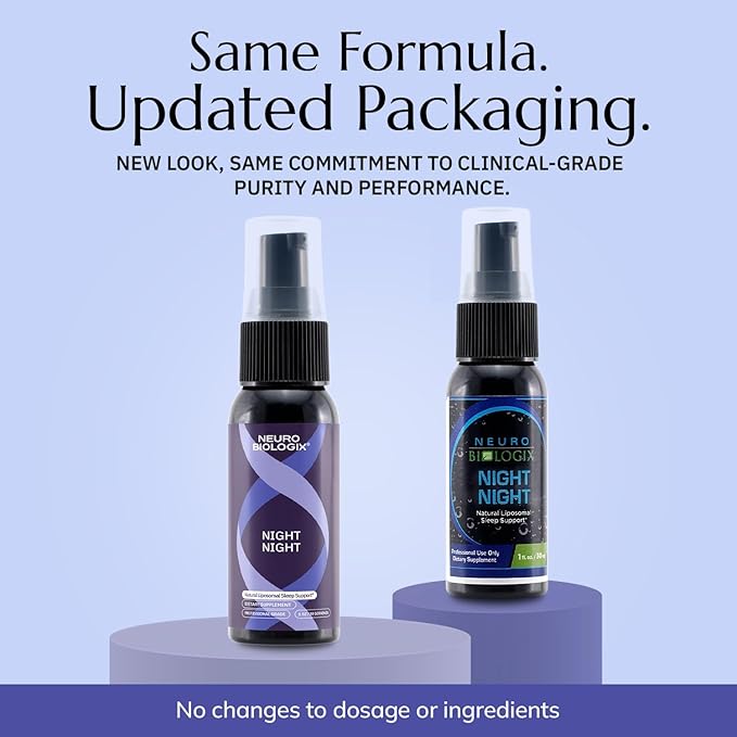 Night Night Liposomal Spray – Non-Habit-Forming Sleep Supplement with Melatonin & GABA - Fast-Absorbing Sleep Spray to Promote Rest, Relaxation & Positive Mood - Allergen-Free & Vegan