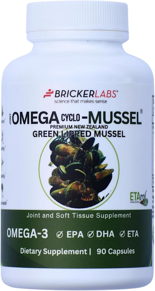 Omega Cyclo - Mussel Joint Health Supplement, Premium New Zealand Green Lipped Mussel, Full Spectrum Omega Joint Supplements for Joint Health and Comfort, 90 Capsules