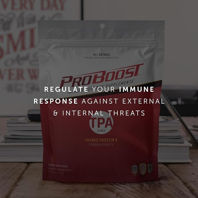 4 McG Thymic Protein A (TPA) Powder Packets - All Natural, Non-GMO, Immune Regulation and Support Supplement - 60 Packets, 4 McG TPA/Serving
