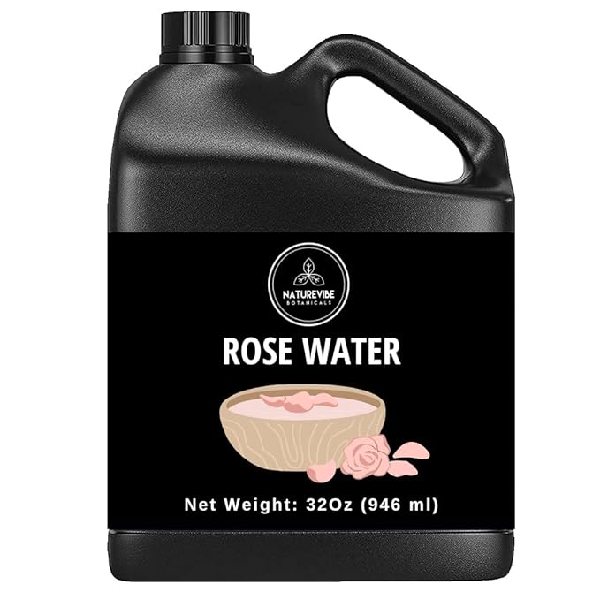Naturevibe Botanicals Pure Rose Water Toner 32 oz – Hydrating Facial Mist & Hair Spray | 100% Natural, Alcohol-Free Skin Care & Makeup Setting Spray | Great for Skin Care and Hair Care