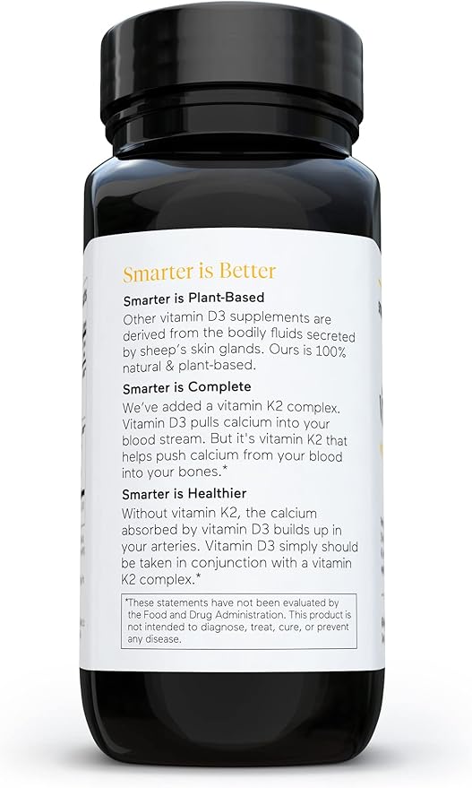 Smarter Nutrition Magnesium and Vitamin D3+K2 Bundle - Magnesium Complex with Glycinate, Citrate, Malate, and Bisglycinate and 5,000 IU of Vitamin D with K2 Complex [30-Day Supply]